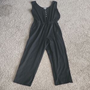 White Birch Black Sleeveless Jumpsuit